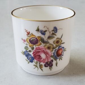 Vintage Royal Worcester Fine Bone China England Floral Votive Candle Holder